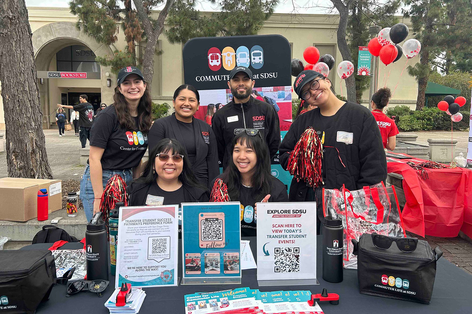 students tabling